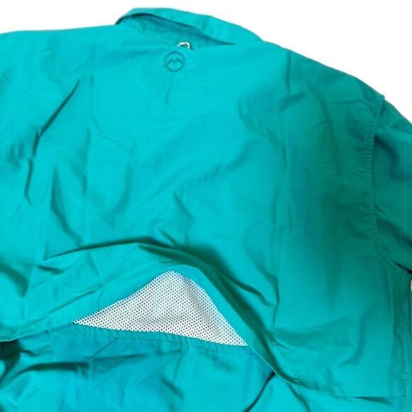 MAGELLAN Outdoors Men's Fish Gear Angler Fit Vented Button Shirt Aqua Size Small - Picture 4 of 9